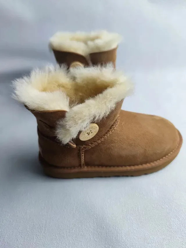 UGG Classic Mini Button Tan Snow Boots 11