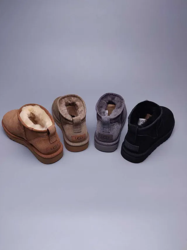 UGG Classic Mini Charcoal Gray Snow Boots 5