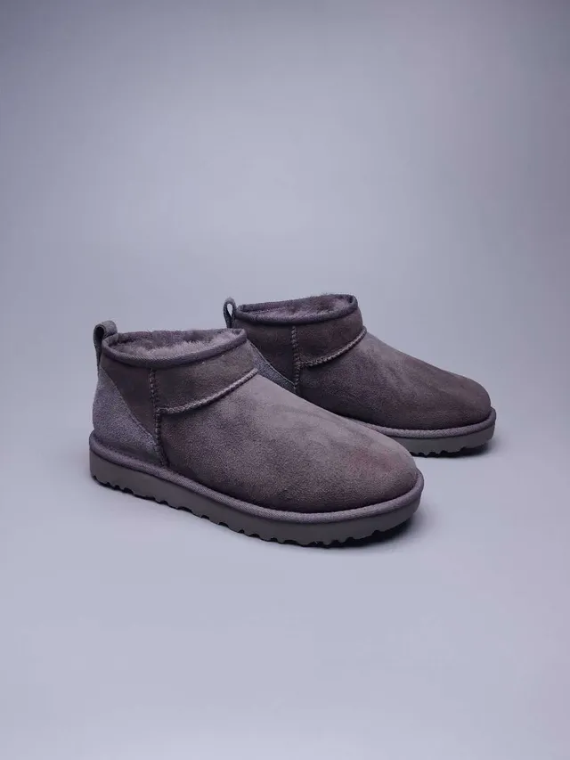 UGG Classic Mini Charcoal Gray Snow Boots 13