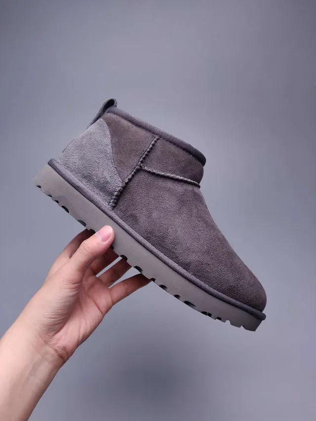 UGG Classic Mini Charcoal Gray Snow Boots 14