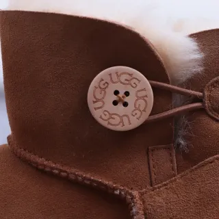 UGG Classic Mini Chestnut Suede Shearling-Lined Ankle Boots