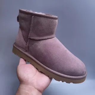UGG Classic Mini Dusty Rose Suede Snow Boots