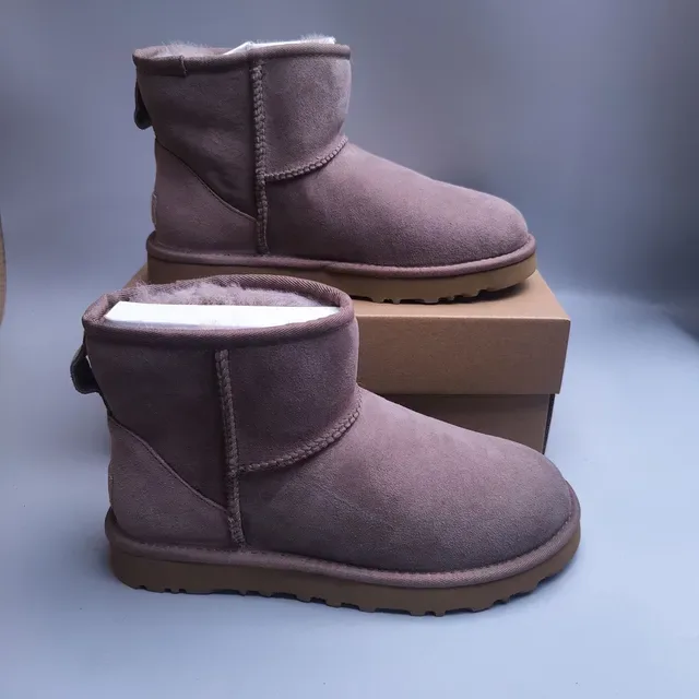 UGG Classic Mini Dusty Rose Suede Snow Boots 2
