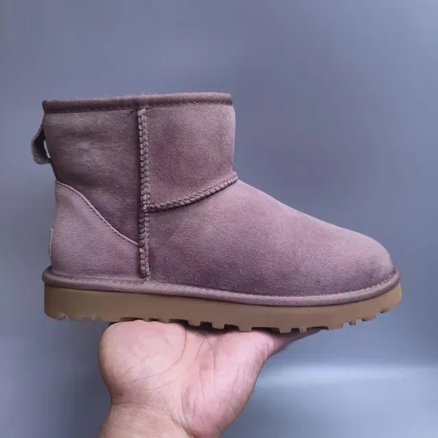 UGG Classic Mini Dusty Rose Suede Snow Boots 3