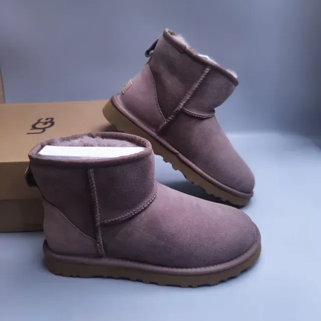 UGG Classic Mini Dusty Rose Suede Snow Boots 4