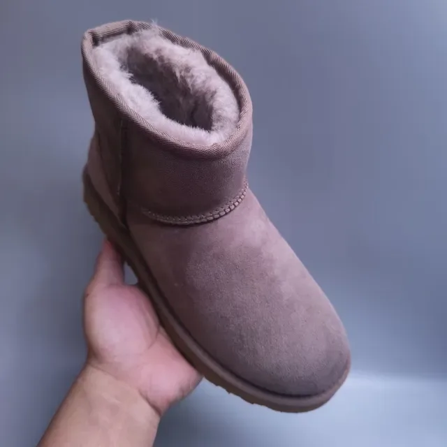UGG Classic Mini Dusty Rose Suede Snow Boots 5