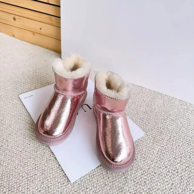 UGG Classic Mini Glossy Black Snow Boots 12