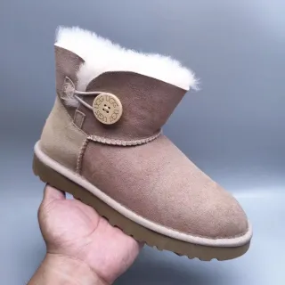 UGG Classic Mini Tan Suede Shearling-Lined Ankle Boots