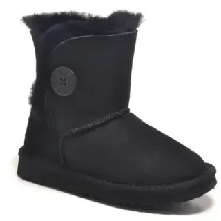 UGG Classic Short Black Shearling-Lined Snow Boot