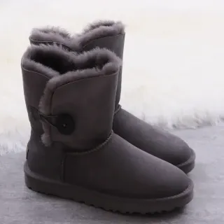 UGG Classic Short চারকোল গ্রে শিয়ারলিং লাইন্ড স্নো বুট
