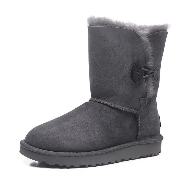 UGG Classic Short চারকোল গ্রে শিয়ারলিং লাইন্ড স্নো বুট 13
