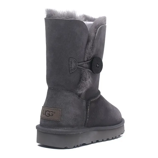 UGG Classic Short চারকোল গ্রে শিয়ারলিং লাইন্ড স্নো বুট 14