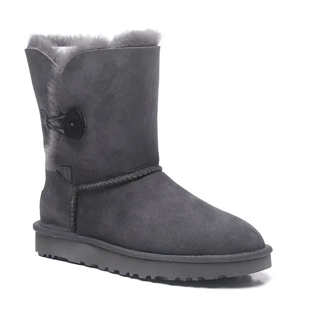 UGG Classic Short চারকোল গ্রে শিয়ারলিং লাইন্ড স্নো বুট 15