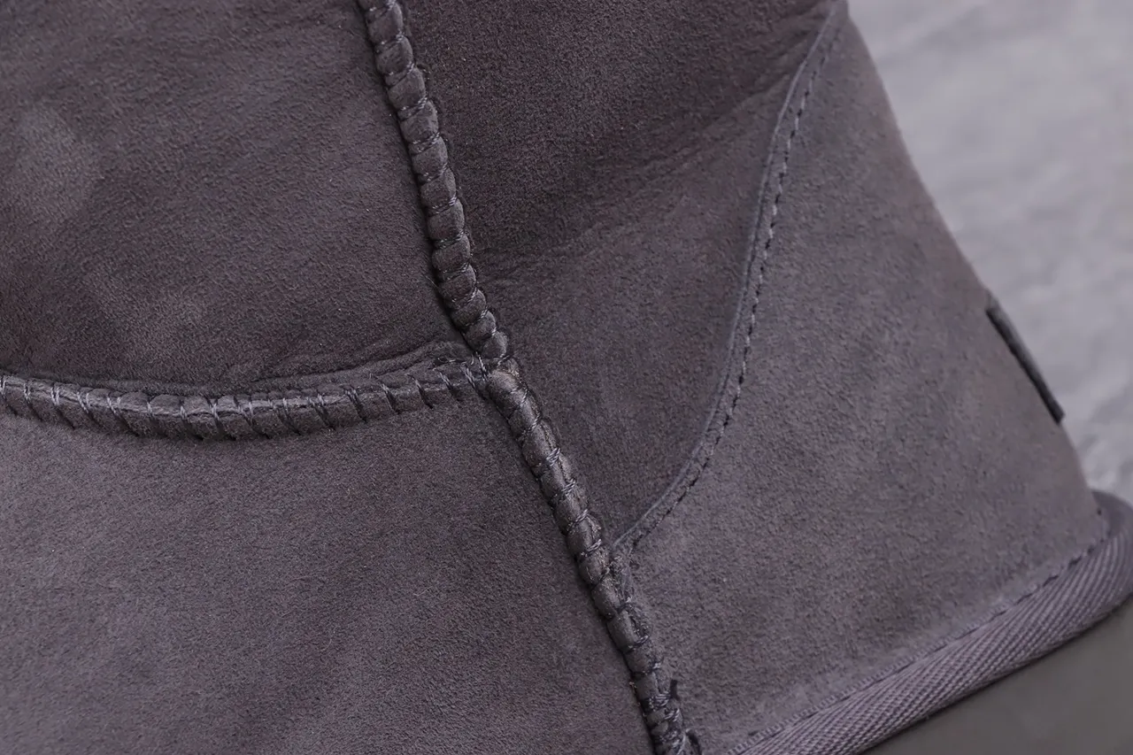 UGG Classic Short Charcoal Gray Snow Boots 3