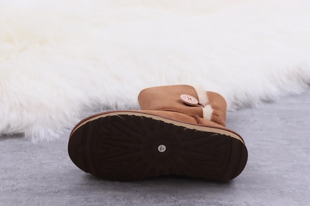 UGG Classic Short Chestnut Brown Shearling-Lined Snow Boots 4