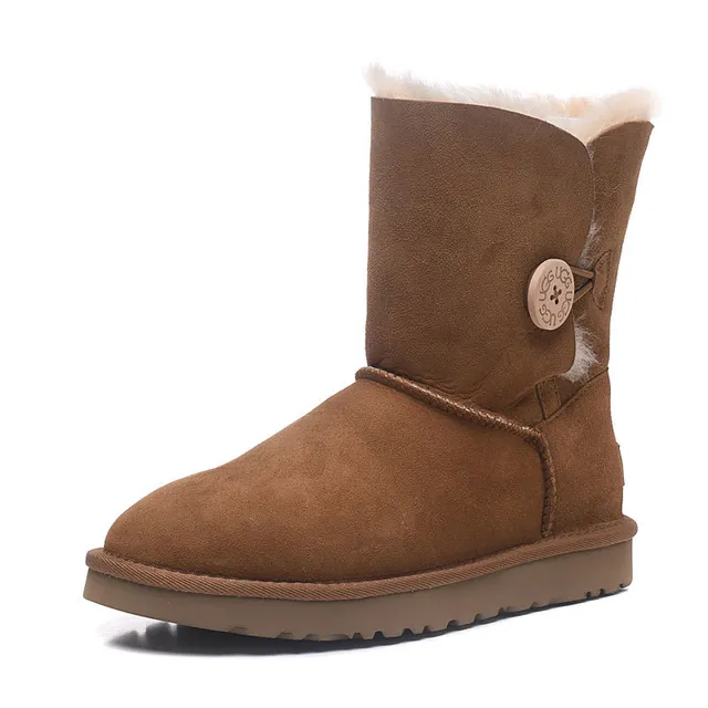 UGG Classic Short Chestnut Brown Shearling-Lined Snow Boots 13