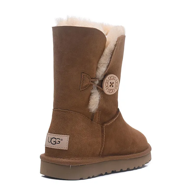 UGG Classic Short Chestnut Brown Shearling-Lined Snow Boots 14