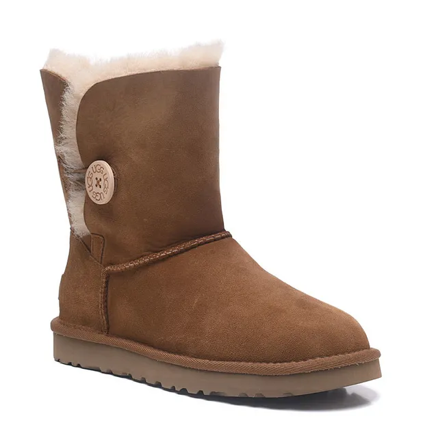 UGG Classic Short Chestnut Brown Shearling-Lined Snow Boots 15