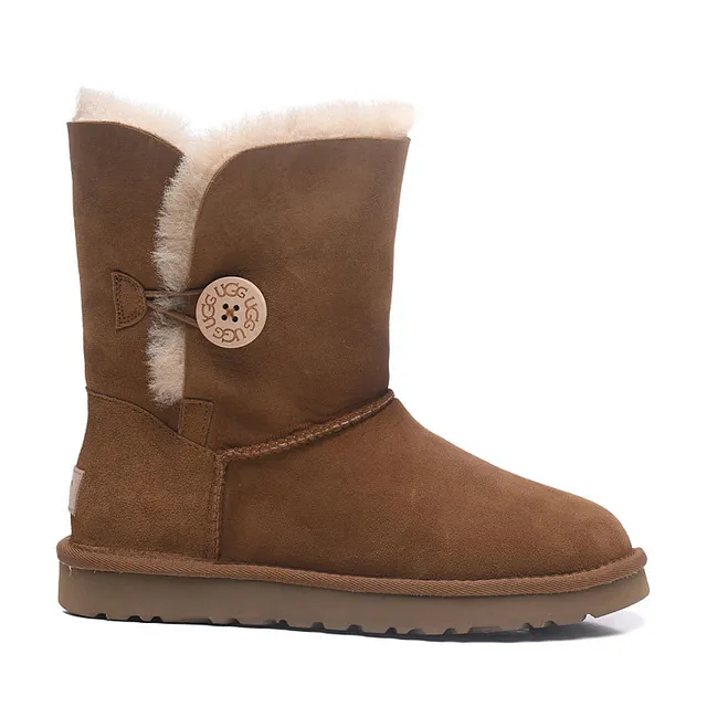 UGG Classic Short Chestnut Brown Shearling-Lined Snow Boots 16