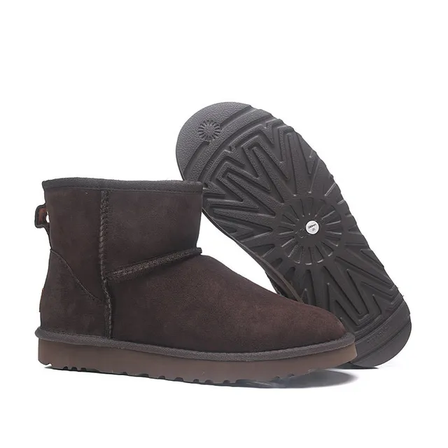 UGG Classic Short أحذية ثلجية بني شوكولاتة سويدي 3