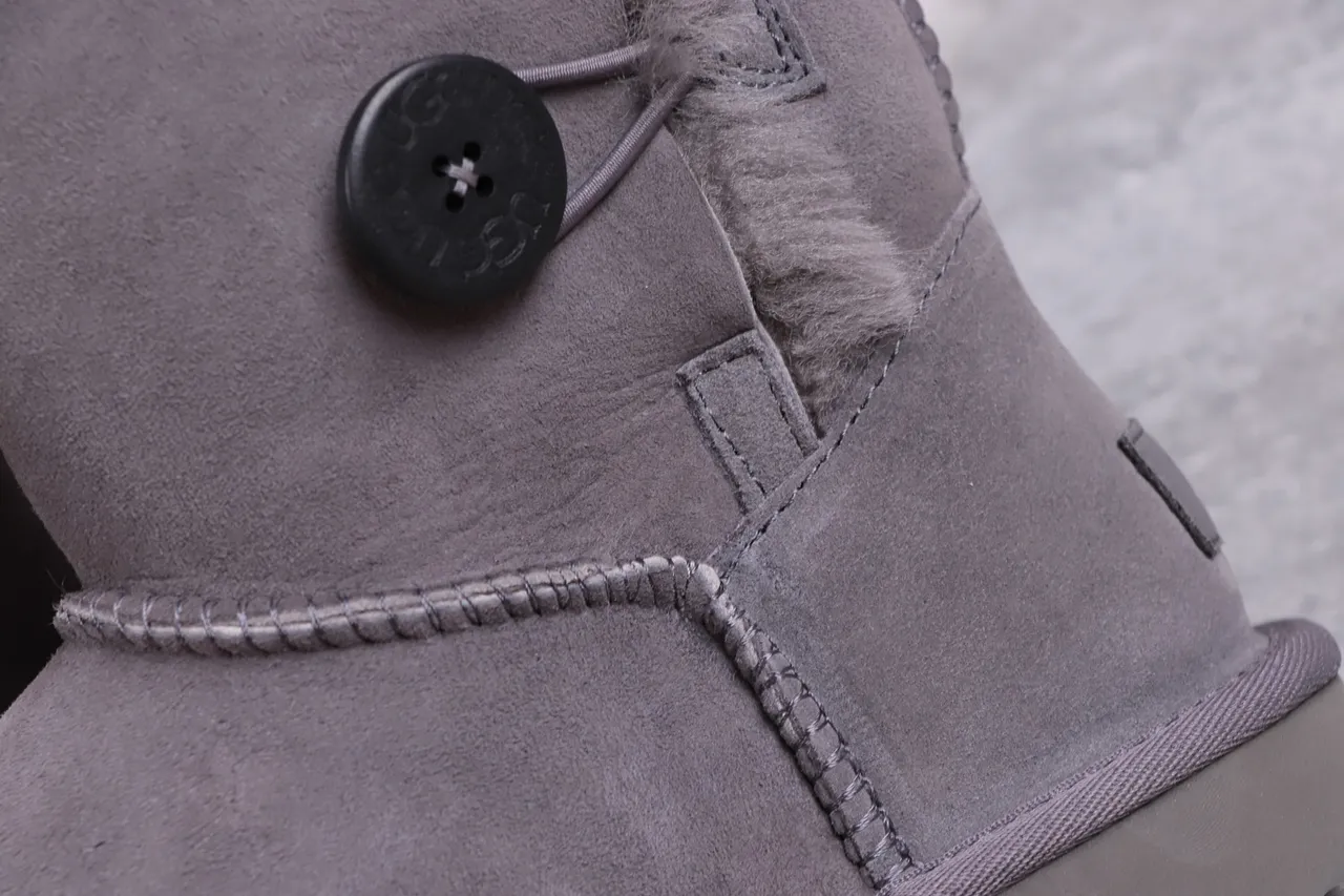 UGG Classic Tall Charcoal Gray Suede Shearling-Lined Snow Boots 3