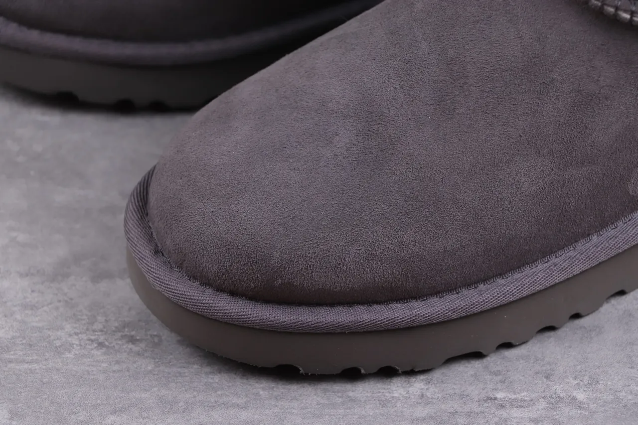 UGG Classic Tall Charcoal Gray Suede Shearling-Lined Snow Boots 4