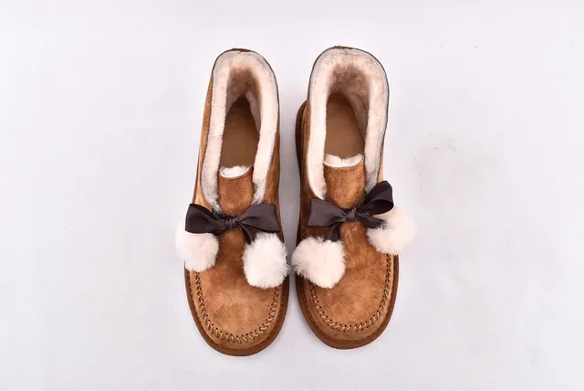 UGG Dakota Brown White Suede Upper Shearling-Lined Casual Shoes 3