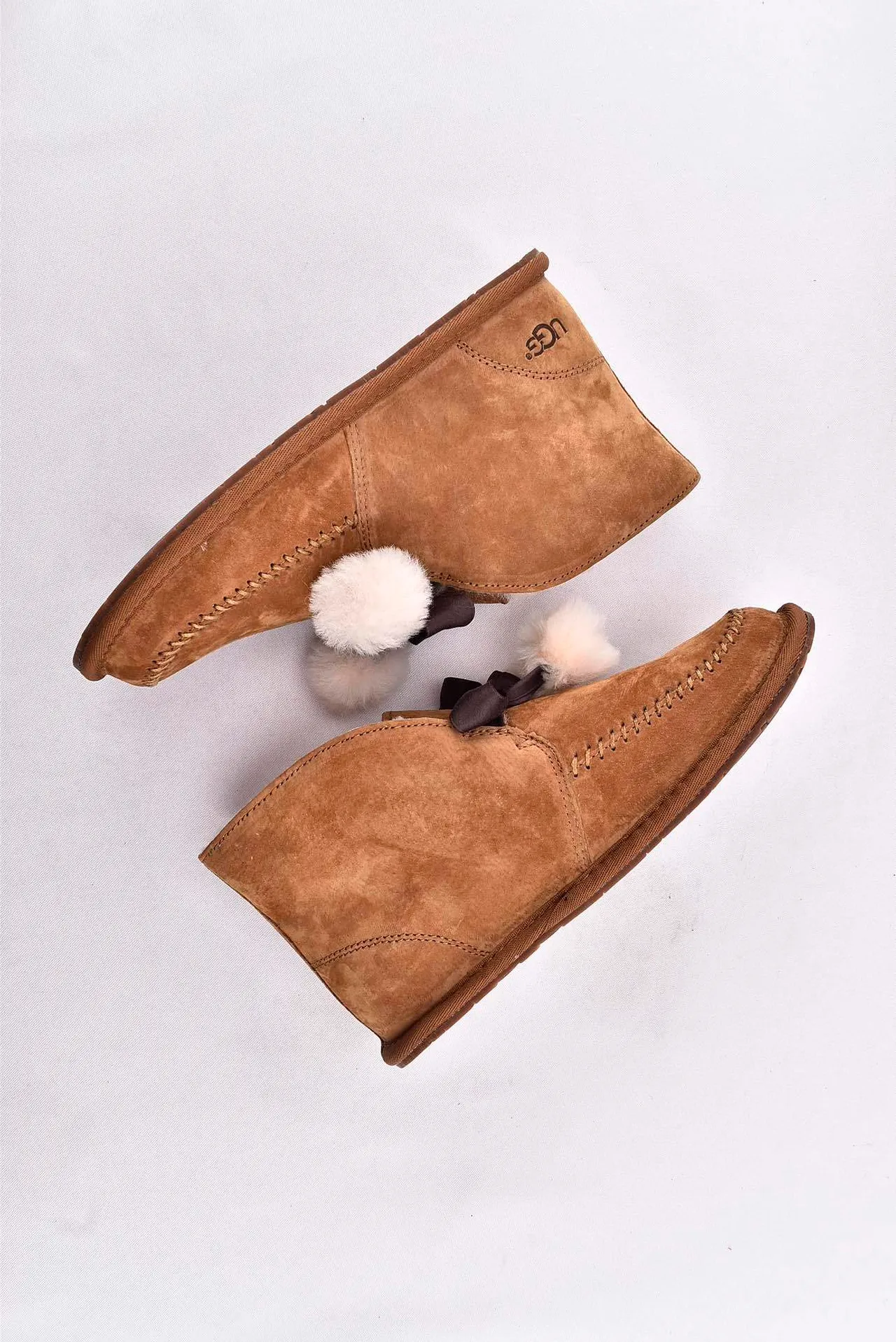 UGG Dakota Brown White Suede Upper Shearling-Lined Casual Shoes 12