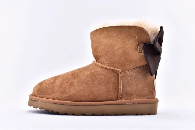 UGG Mini Bailey Bow Chestnut Snow Boots 8