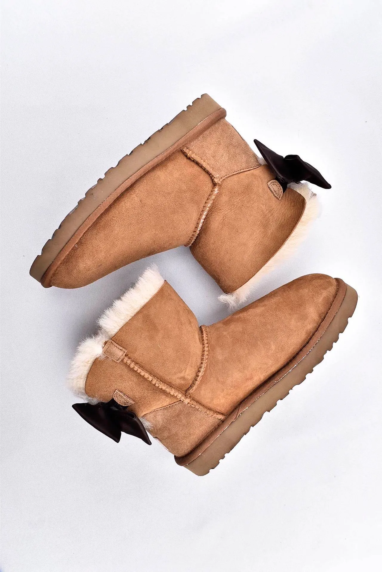 UGG Mini Bailey Bow Chestnut Snow Boots 12