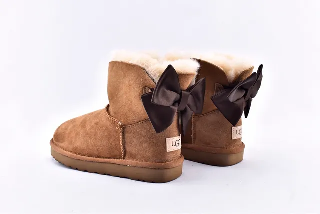 UGG Mini Bailey Bow Chestnut Snow Boots 14