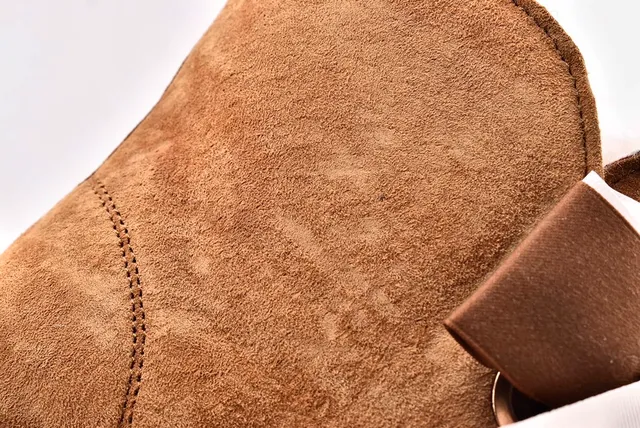 UGG Mini Bailey Button Bling Deep Millet Suede Ankle Boots 6