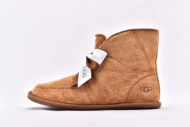 UGG Mini Bailey Button Bling Deep Millet Suede Ankle Boots 8