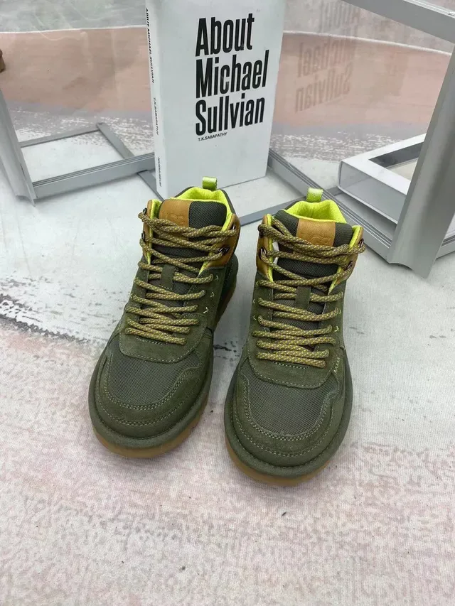 UGG Olive Green and Lime Suede Hiking Boot 6