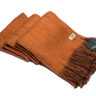 UGG Ribbed Knit Rust Orange Shawl