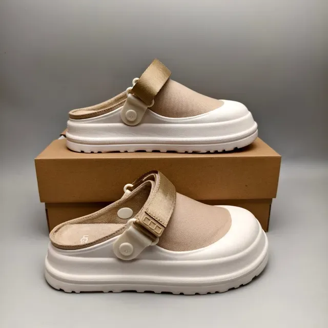 UGG Tasman Beige and Cream Platform Slipper 5