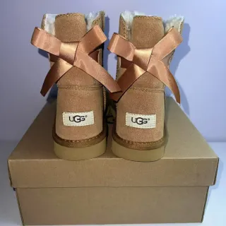UGG Tasman Beige Brown Suede Upper Shearling-Lined Ankle Boots