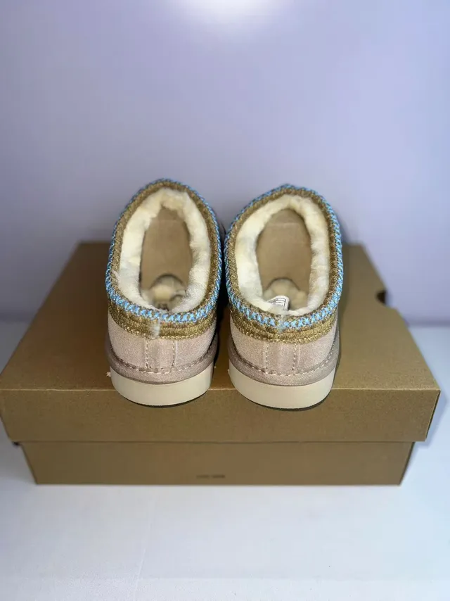 UGG Tasman Beige Gold Suede Upper Shearling-Lined Slippers 2