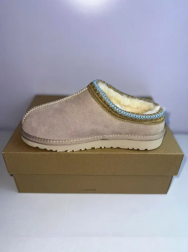 UGG Tasman Beige Gold Suede Upper Shearling-Lined Slippers 4