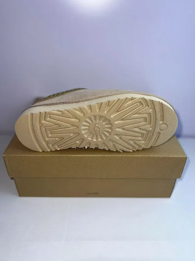 UGG Tasman Beige Gold Suede Upper Shearling-Lined Slippers 5