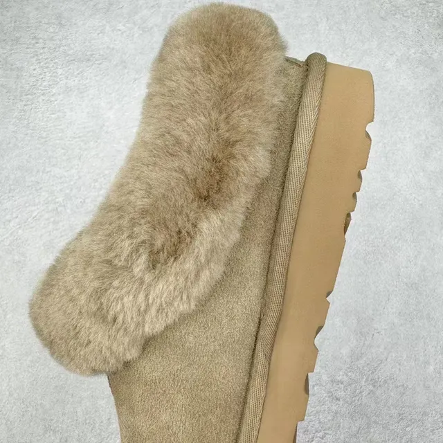 UGG Tasman Beige Shearling-Lined Suede Upper Casual Shoes 7