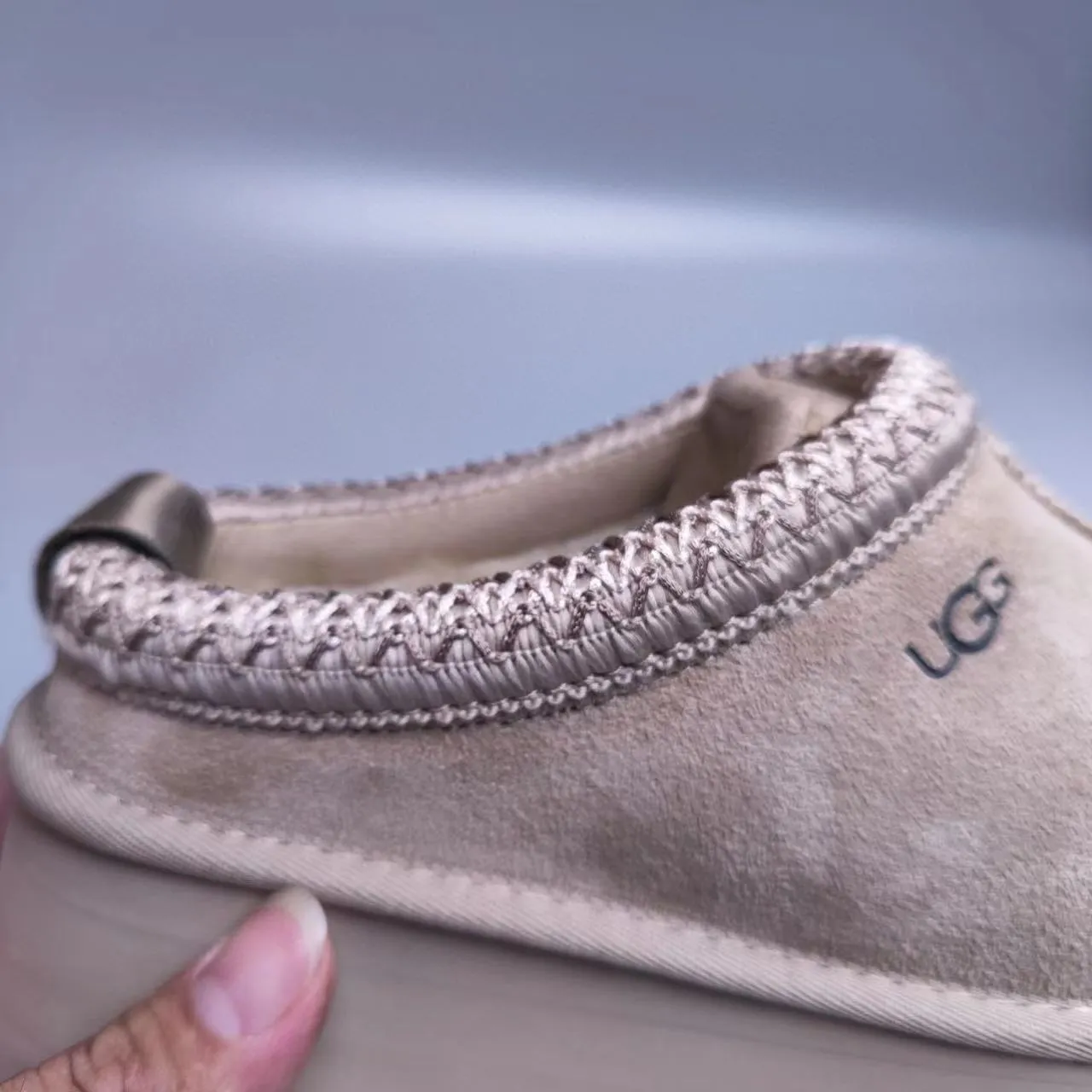 UGG Tasman Beige Suede Platform Slip-On Casual Shoe 7