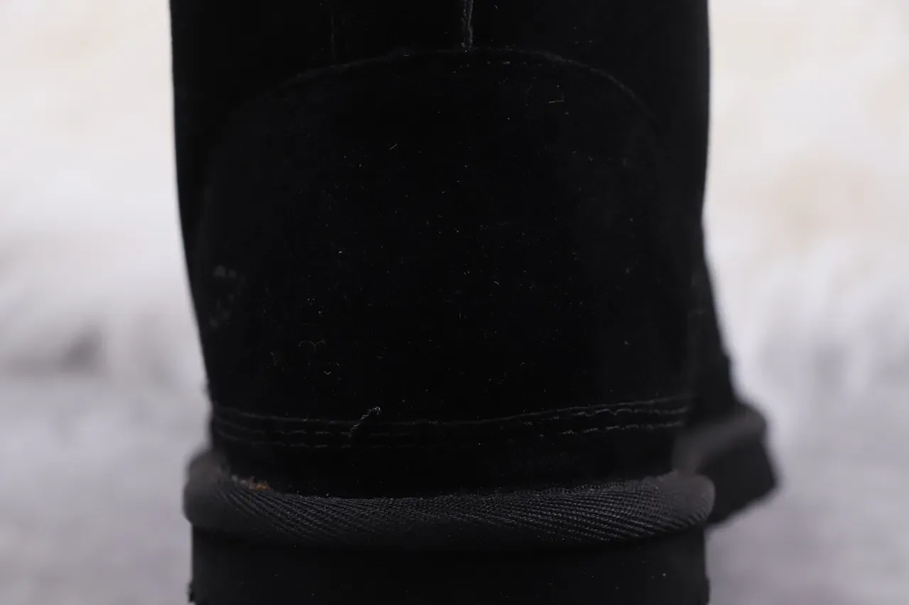 UGG Tasman Black Suede-Like Shearling-Lined Snow Boots 6