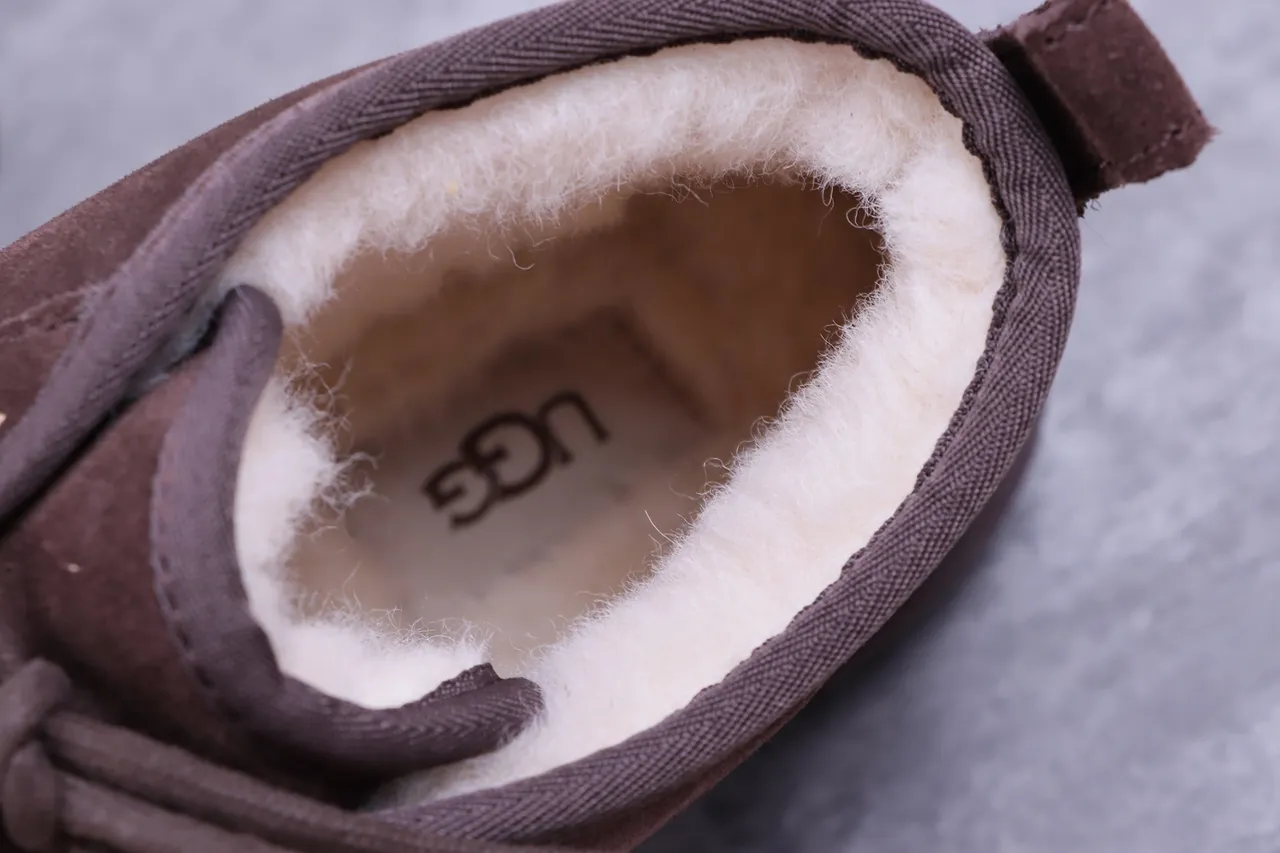 UGG Tasman Brown Suede Shearling-Lined Lace-Up Snow Boots 2