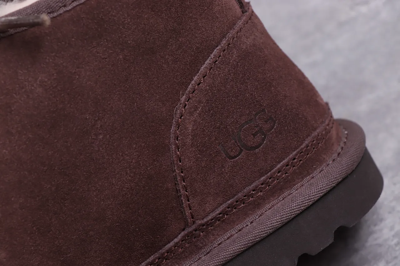 UGG Tasman Brown Suede Shearling-Lined Lace-Up Snow Boots 3