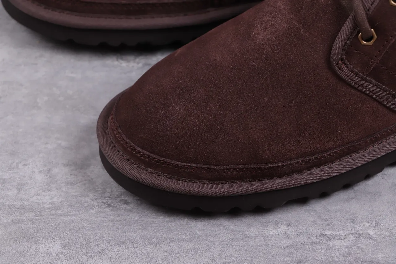 UGG Tasman Brown Suede Shearling-Lined Lace-Up Snow Boots 4