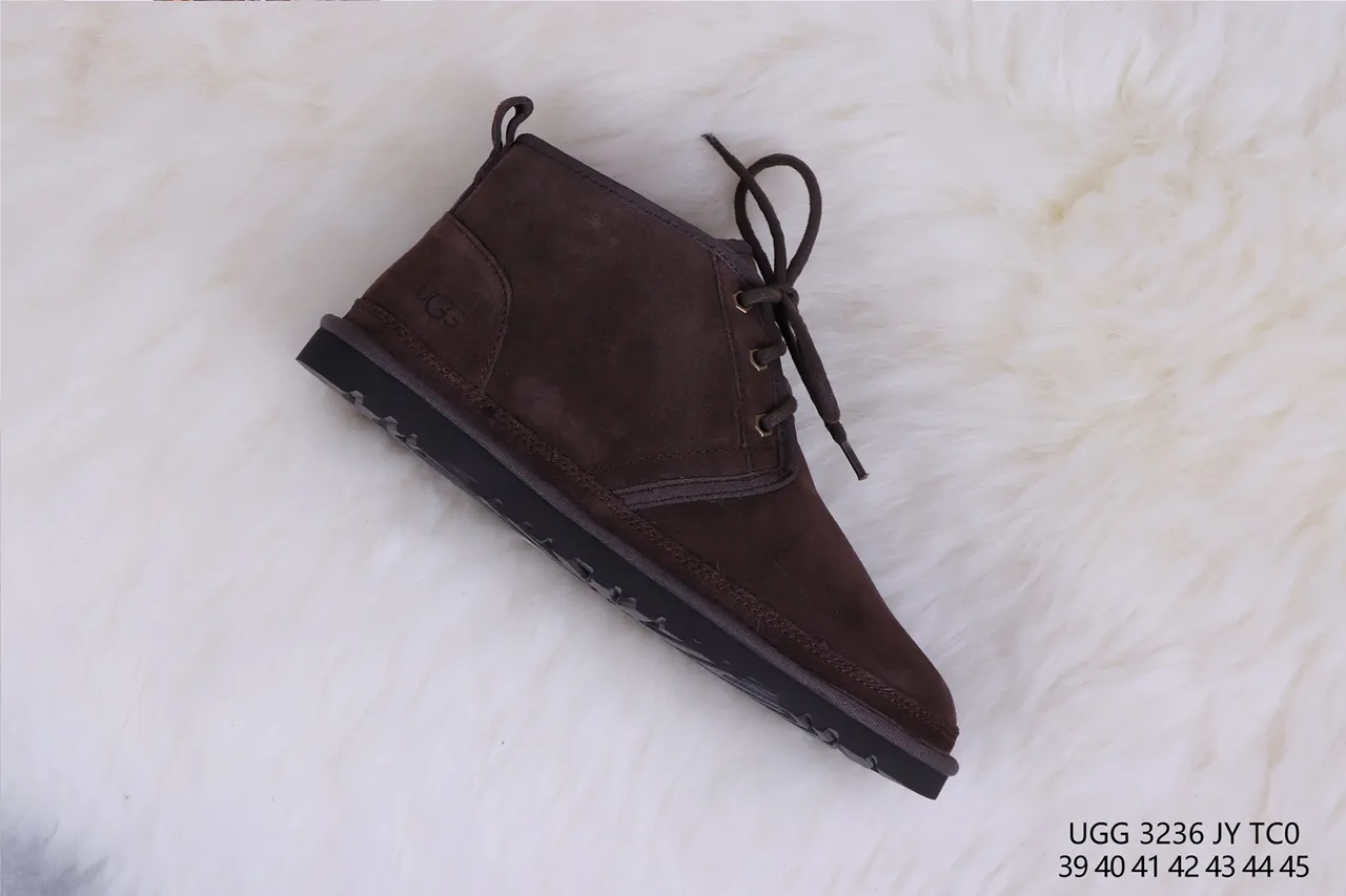 UGG Tasman Brown Suede Shearling-Lined Lace-Up Snow Boots 6