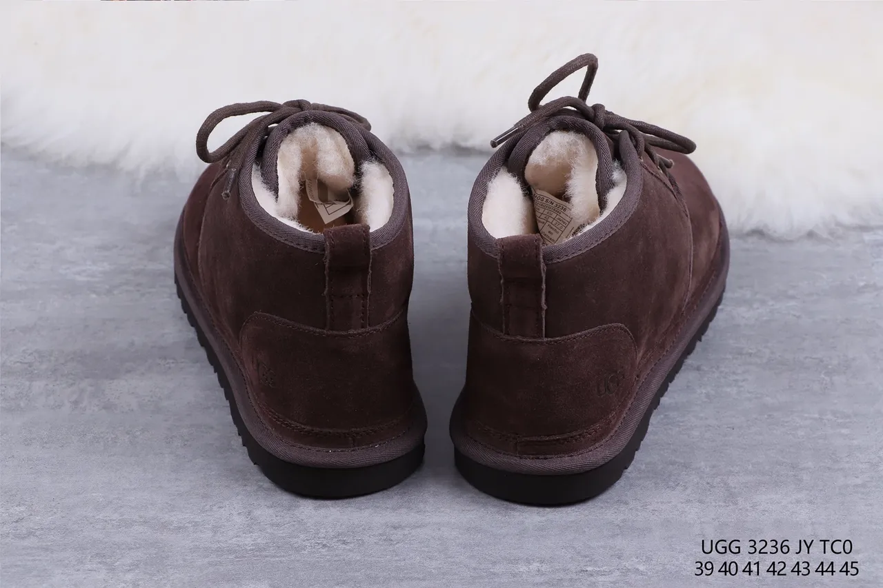 UGG Tasman Brown Suede Shearling-Lined Lace-Up Snow Boots 8