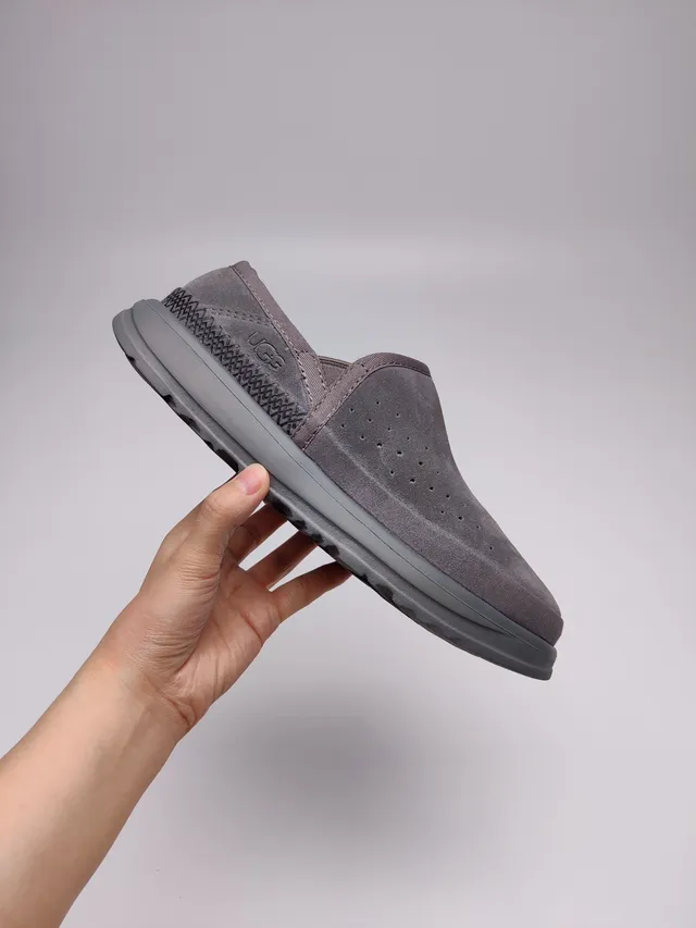 UGG Tasman Ante Gris Parte Superior Perforada Vamp Zapatos Casuales 6