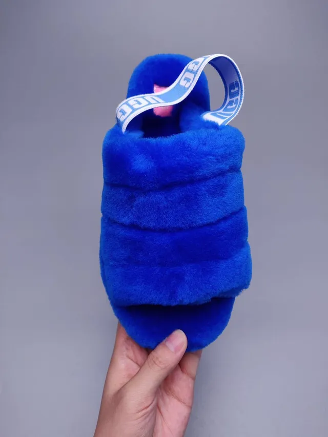 UGG Tasman Azul Real Pantufas de pele sintética acolchoada 2